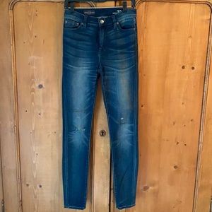 J.Crew high rise dark skinny jeans, size 27 tall